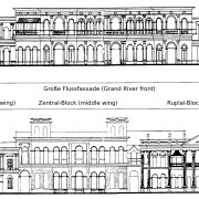 Building plan river and city side